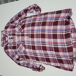 SO Multicolor Plaid Shirt Dress